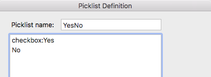 Picklist definition
