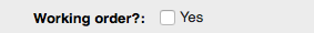 Checkbox display