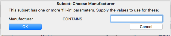 Define Subset condition