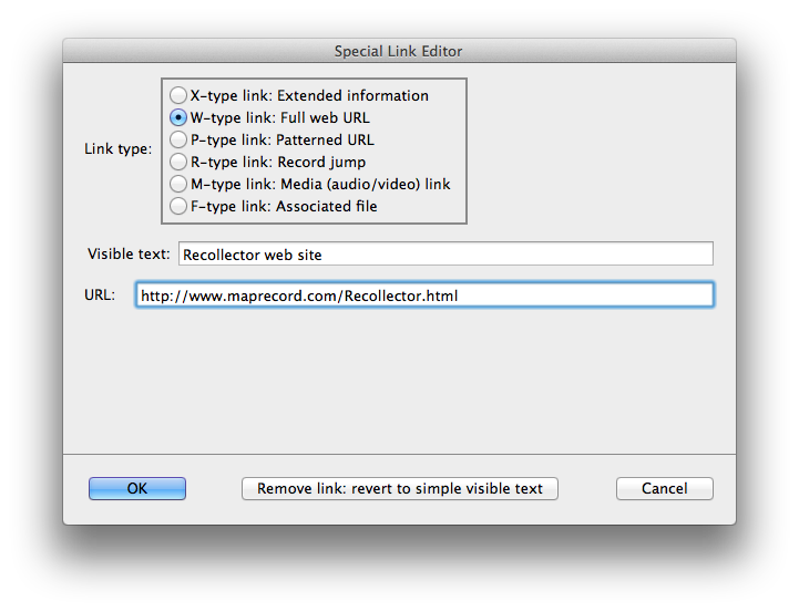 Creating a W-link