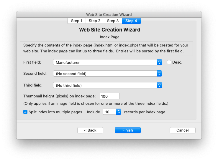 Web Wizard - Step 4