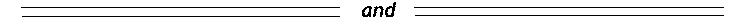 and